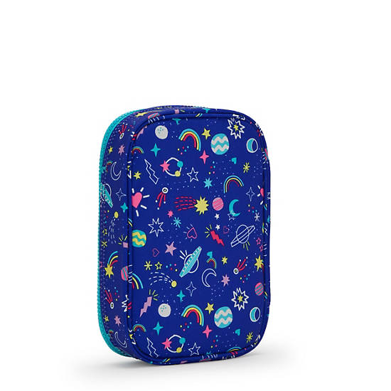 Kipling 100 Pens Printed Case Vesker Blå | NO 1181DF